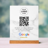 Google reviews qr-code tafelbord sign acryl bord (Neutraal)