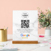 Google reviews qr-code tafelbord sign acryl bord (Huwelijk)