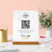 Google reviews qr-code tafelbord sign acryl bord (Huwelijk)