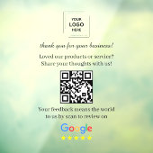 Google Reviews QR-code venstersticker vinyl sticke Raamsticker (Vel 3)