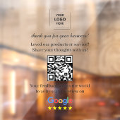 Google Reviews QR-code venstersticker vinyl sticke Raamsticker (Vel 2)