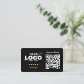 Google Reviews QR-code Zakelijke beoordelingslink Visitekaartje (Staand voorkant)