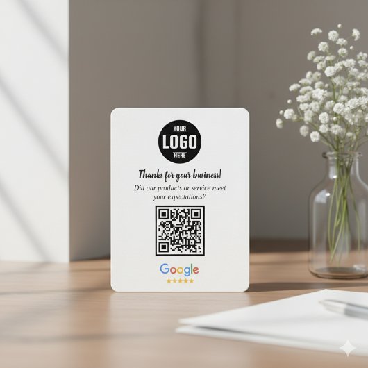 Google Reviews QR-code Zakelijke Bijlagekaart Informatiekaartje