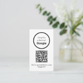 Google Reviews QR | Custom Business Feedback Link Visitekaartje (Staand voorkant)