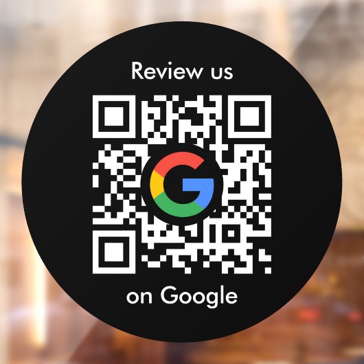 Google Reviews Raamsticker | QR Code Vinyl Decal (Vel 2)