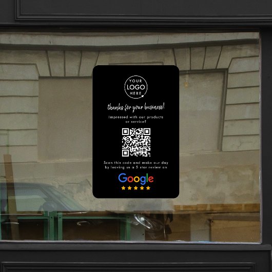 Google Reviews Raamsticker | QR-code Vinylsticker