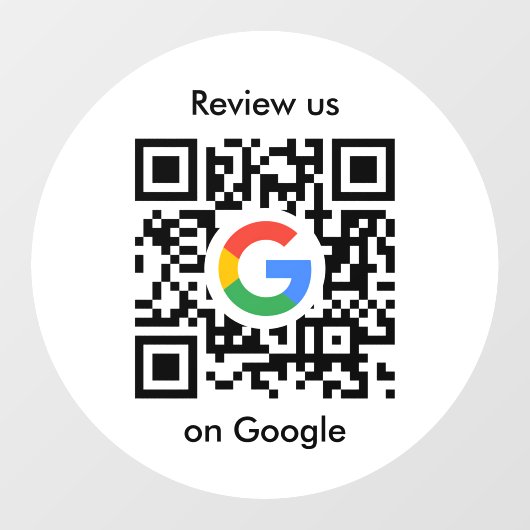 Google Reviews Ruitsticker | QR Code Vinyl Decal (Vel)