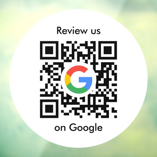 Google Reviews Ruitsticker | QR Code Vinyl Decal (Vel 3)