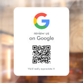 Google Reviews Ruitsticker | QR Code Vinyl Decal (Vel 2)