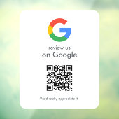Google Reviews Ruitsticker | QR Code Vinyl Decal (Vel 3)