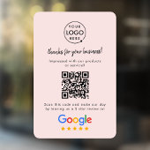 Google Reviews Ruitsticker | QR Code Vinyl Decal