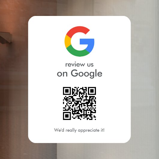 Google Reviews Ruitsticker | QR Code Vinyl Decal