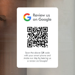 Google Reviews Ruitsticker | QR Code Vinyl Decal