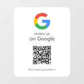 Google Reviews Ruitsticker | QR Code Vinylsticker Raamsticker (Vel)