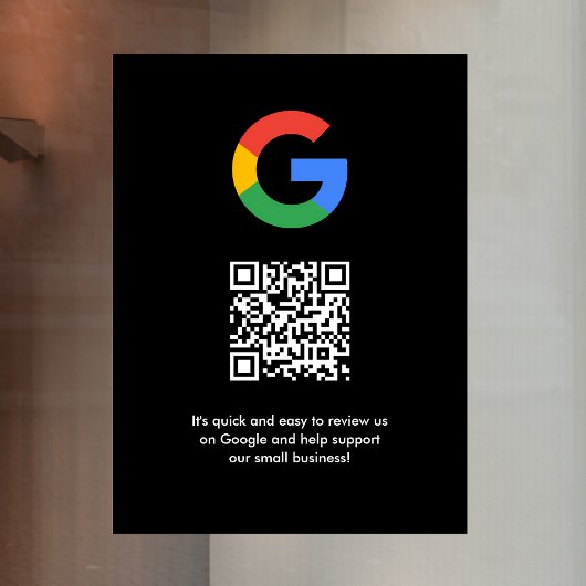 Google Reviews Ruitsticker | QR-code Vinylsticker Raamsticker