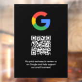 Google Reviews Ruitstickers | QR Code Vinyl Sticke Raamsticker (Vel 2)
