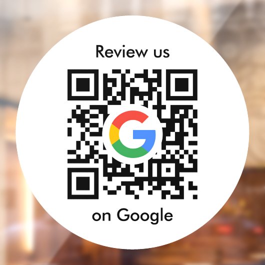 Google Reviews Ruitstickers | QR Code Vinylsticker Raamsticker (Vel 2)
