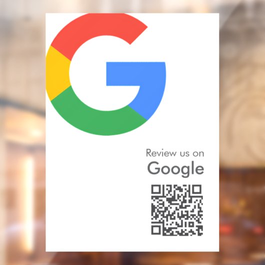 Google Reviews Ruitstickers | QR Code Vinylsticker Raamsticker (Vel 2)