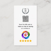 Google Reviews Tafelbord | QR-code Voetstuk Informatiekaartje (Voorkant)