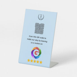 Google Reviews Tafelbord | QR-code Voetstuk Reclamebord Met Voetstuk