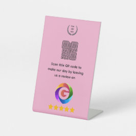 Google Reviews Tafelbord | QR-code Voetstuk Reclamebord Met Voetstuk