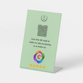 Google Reviews Tafelbord | QR-code Voetstuk Reclamebord Met Voetstuk