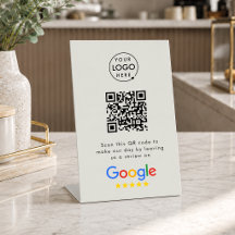 Google Reviews Tafelbord | QR-code-voetstuk