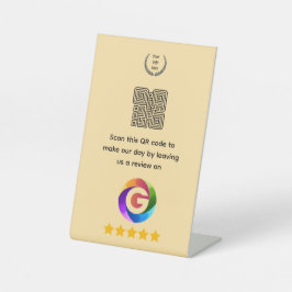 Google Reviews Tafelbord | QR-code Voetstuk Reclamebord Met Voetstuk