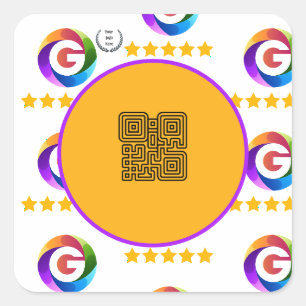 Google Reviews Tafelbord Sign QR Code Voetstuk Vierkante Sticker