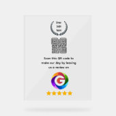Google Reviews Tafelbordje | QR Code deur Borden (Voorkant)