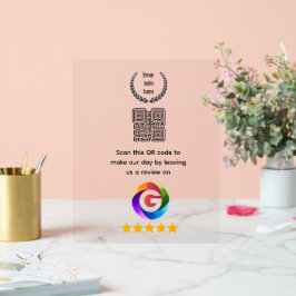Google Reviews Tafelbordje | QR Code deur Borden