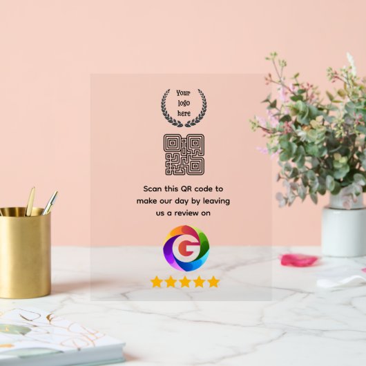 Google Reviews Tafelbordje | QR Code deur Borden (Huwelijk)