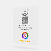 Google Reviews Tafelbordje | QR Code deur Borden (Hoek)