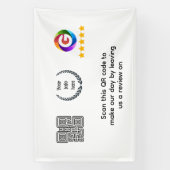 Google Reviews Tafelbordje | QR-code deur borden Spandoek (Verticaal)