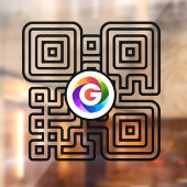 Google Reviews-vensterfolie | QR-code vinyl Raamsticker (Vel 2)