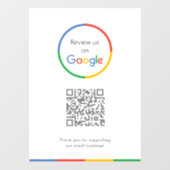 Google Reviews Vensterfolie | QR-code Vinylsticker Raamsticker (Vel)