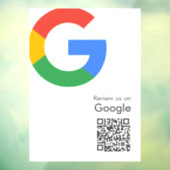 Google Reviews Venstersticker | QR-code vinyl stic Raamsticker (Vel 3)