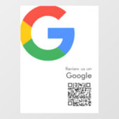 Google Reviews Venstersticker | QR-code vinyl stic Raamsticker (Vel)
