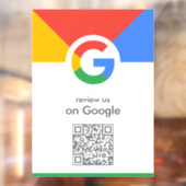 Google Reviews Venstersticker | QR-code vinyl stic Raamsticker (Vel 2)
