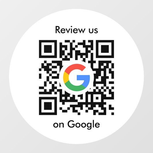 Google Reviews Venstersticker | QR-code Vinylstick Raamsticker (Vel)