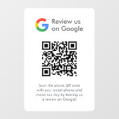 Google Reviews Venstersticker | QR-code Vinylstick Raamsticker (Vel)
