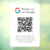 Google Reviews Venstersticker | QR-code Vinylstick Raamsticker (Vel 3)