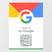 Google Reviews Venstersticker | QR-code Vinylstick Raamsticker (Vel)