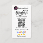Google Reviews With Thank You And QR Code Business Visitekaartje (Voorkant)