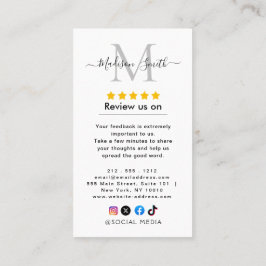 Google Reviews With Thank You And QR Code Business Visitekaartje