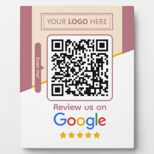 Google Reviews Zakelijk Aanmeld QR Code Link Fotoplaat
