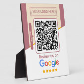 Google Reviews Zakelijk Aanmeld QR Code Link Fotoplaat (Zijkant)