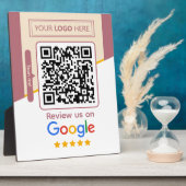 Google Reviews Zakelijk Aanmeld QR Code Link Fotoplaat (Zijkant)