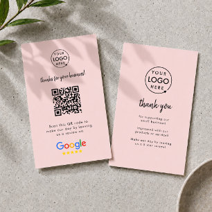 Google Reviews Zakelijke beoordeling Ons Roze QR Visitekaartje