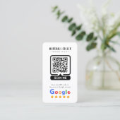 Google Reviews | Zakelijke beoordeling | QR-code Visitekaartje (Staand voorkant)